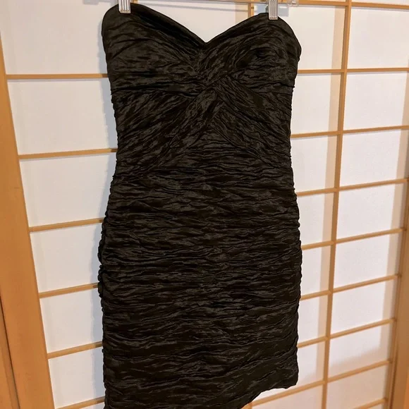 white christmas dresses BCBGMAXAZRIA Sleeveless Ruched-Side Dress – Runway Catalog main image 0